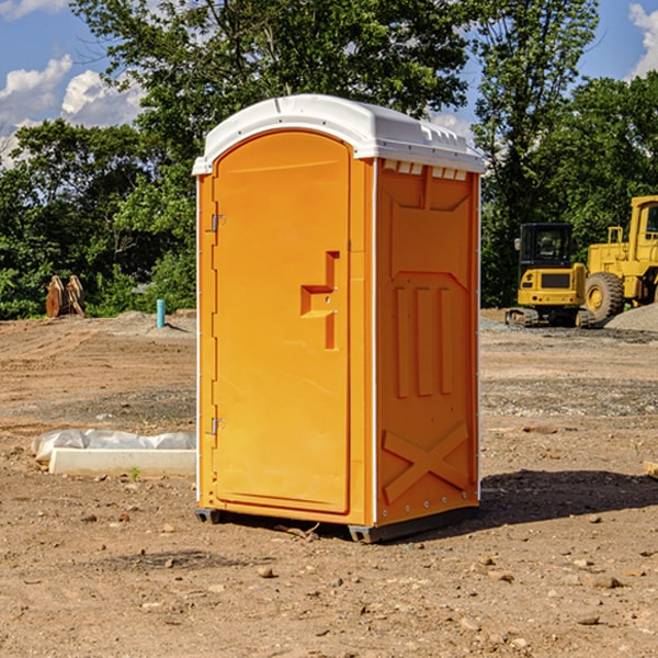 can i customize the exterior of the porta potties with my event logo or branding in Adams NY